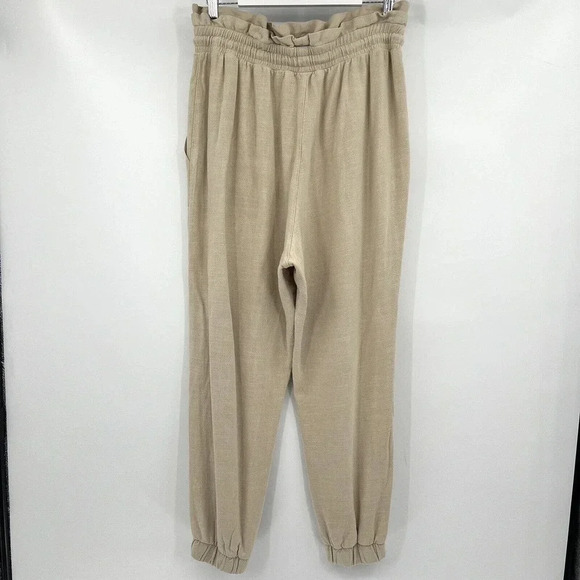 Blank NYC Cream Paperbag Pants Linen Blend Away From Here Women’s Size Large - Picture 6 of 10
